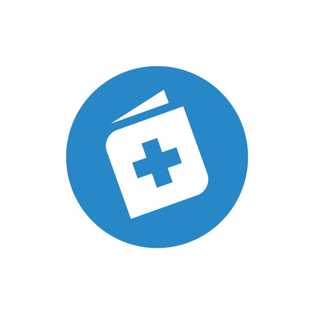 书籍与医学交叉标志设计健康书籍图片下载