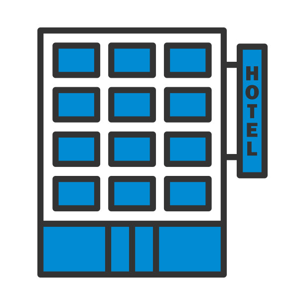 酒店建筑图标图片下载
