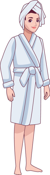 女人戴着毛巾图片下载