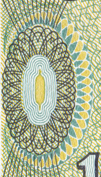 纸币上的纹理图案设计图片下载