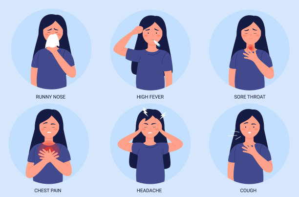 冠状病毒症状使妇女遭受图片下载