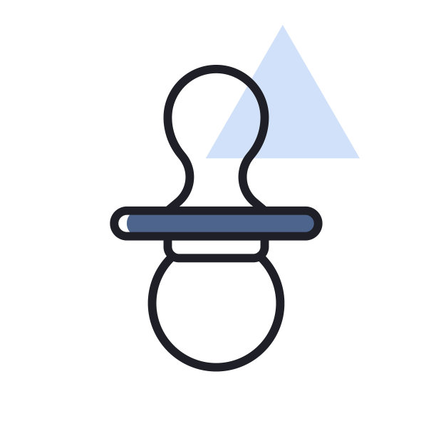 婴儿假人乳头孤立图标图形符号表示图片下载