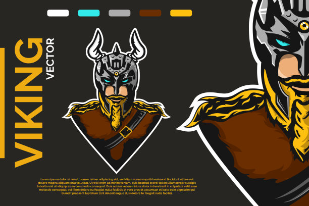 维京游戏吉祥物标志图片下载