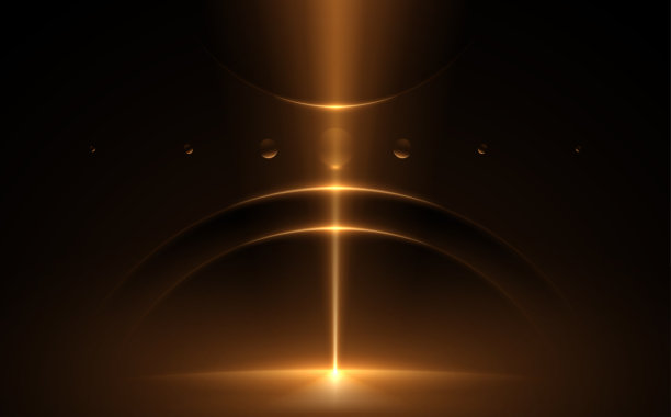 抽象的行星金光效应图片下载