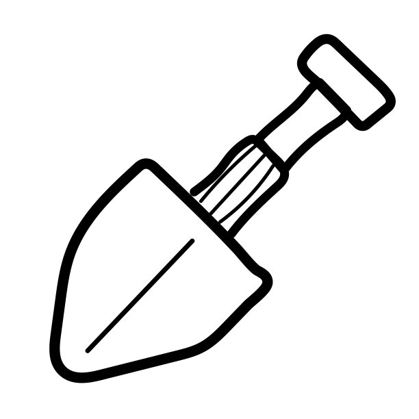 手绘小桨。孤立在白色背景。涂鸦的设计。矢量图图片下载