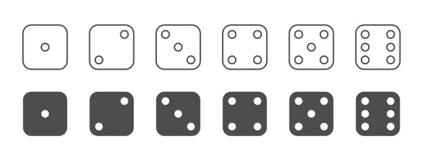 骰子黑色轮廓平面图标。双陆棋一局，1,3,5。赢得大奖的设计。赌场扑克赌注标签。多维数据集的迹象。竞争游戏旗帜。成功数。娱乐标签。矢量图图片下载