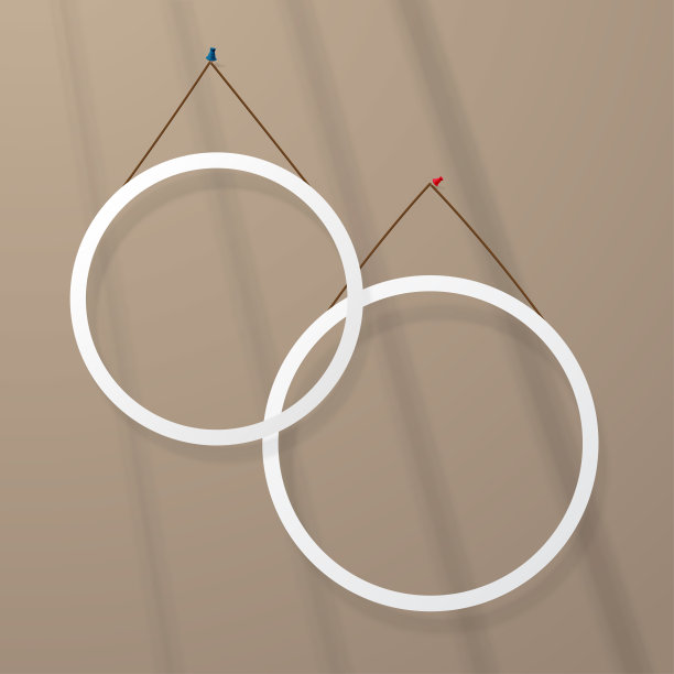 两个正方形的棕色相框图片下载