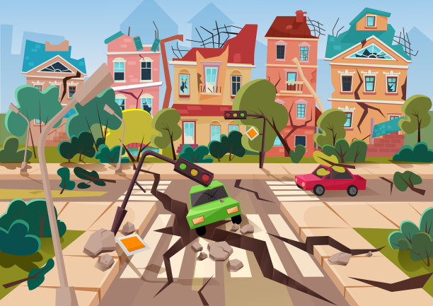 地震事故是城市的自然灾害图片下载