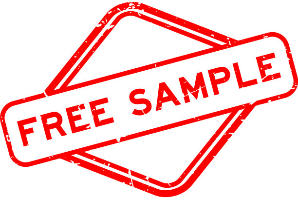 Grunge红色免费样品字橡胶印章上图片下载