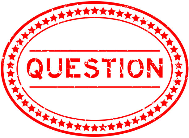 垃圾红色疑问词椭圆形橡胶印章图片下载