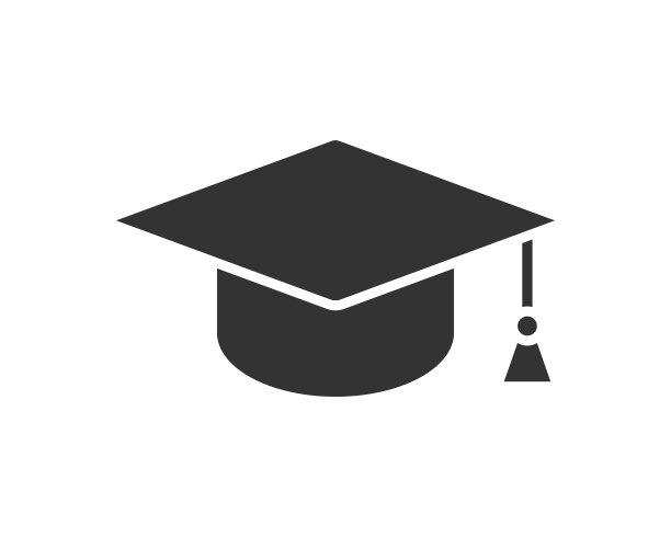 教育图标：学院帽或毕业帽图片下载