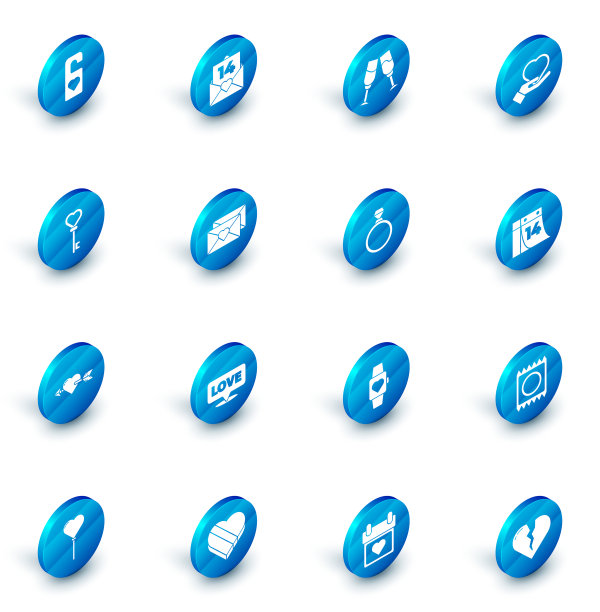 装有情人节心形玻璃的信封图片下载