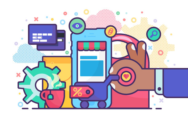 网上购物网站或智能手机应用程序图片下载