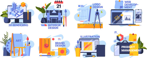 创意图标的设计师网页艺术包图片下载