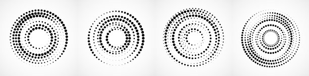 一套半色调圆点背景图片下载