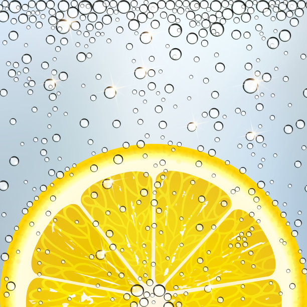 苏打水中的柠檬图片下载