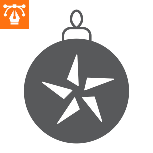 实心圣诞球图标图片下载