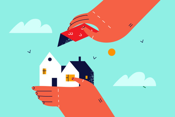 人把屋顶放到房子模型上图片下载