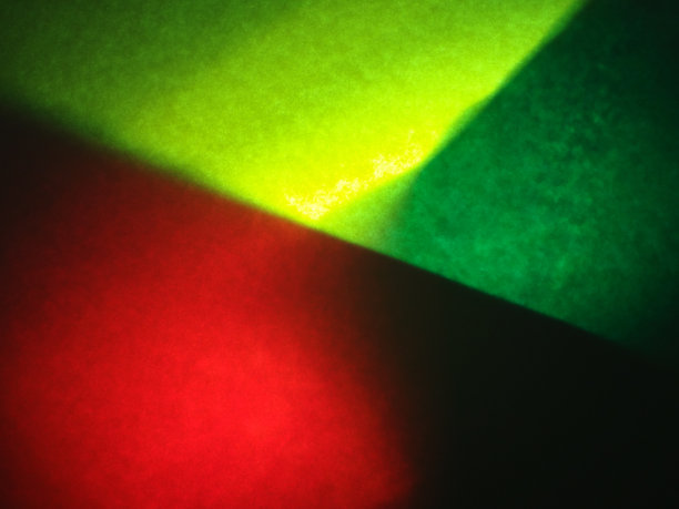 绿红黄抽象离焦纹理层模糊简单发光形状模板背景图片下载