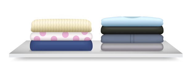 一套现实堆叠衣服折叠洗衣图片下载