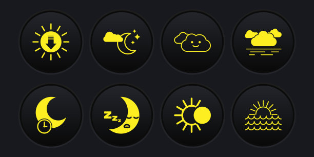 集沉睡的月月云月图标月食之图片下载