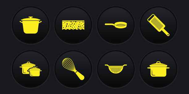 设置烹饪锅刨丝器厨房打蛋器滤器图片下载