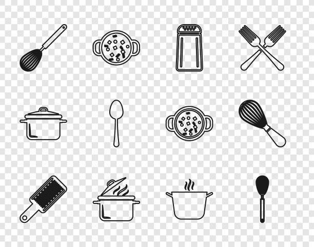 设置线磨碎器厨房搅拌盐和胡椒图片下载