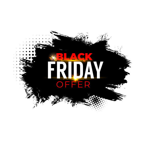 黑色星期五促销横幅与周末商店提供图片下载