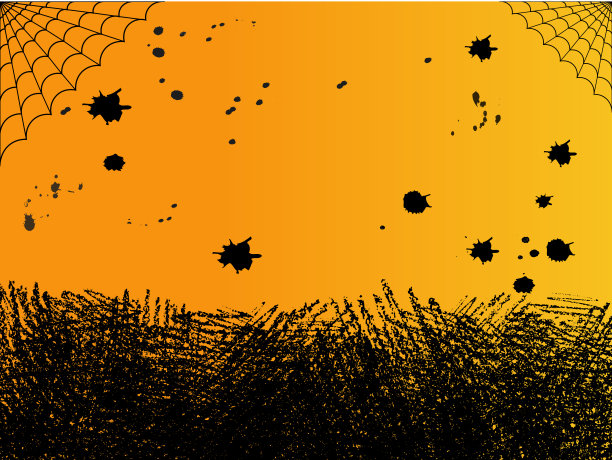 万圣节主题的抽象背景，有蜘蛛网和黑点图片下载