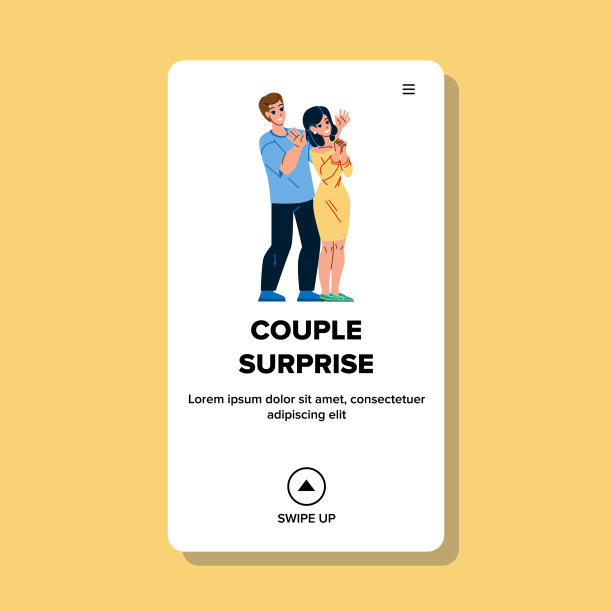 一对夫妇惊喜和震惊的好消息图片下载