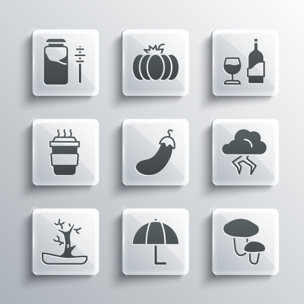 集伞菇风暴茄裸树图片下载