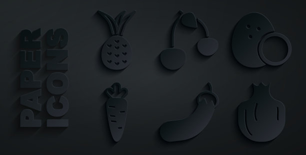 固定茄子椰子胡萝卜石榴樱桃图片下载