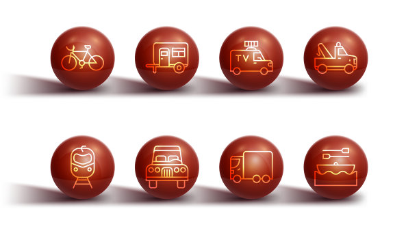 设置线路自行车列车和铁路拖车图片下载