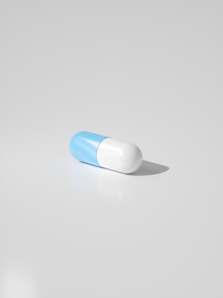 药物胶囊渲染3D图片下载