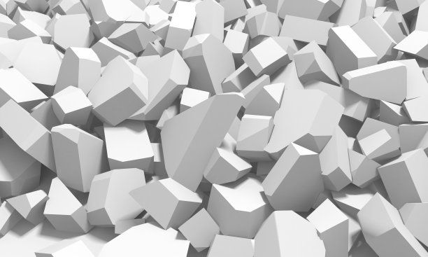 一堆破碎的白色石块图片下载