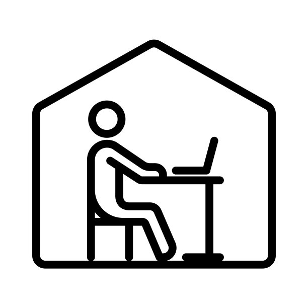 在家工作轮廓图标图片下载