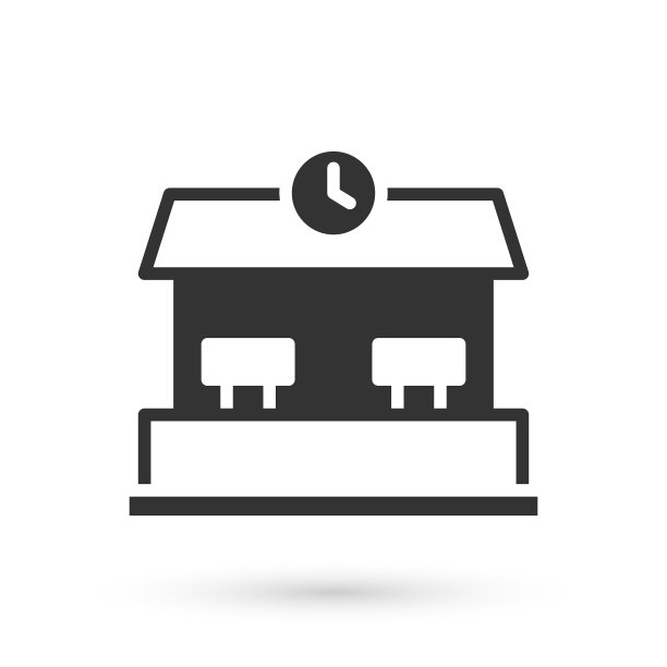 灰色火车站图标孤立在白色图片下载