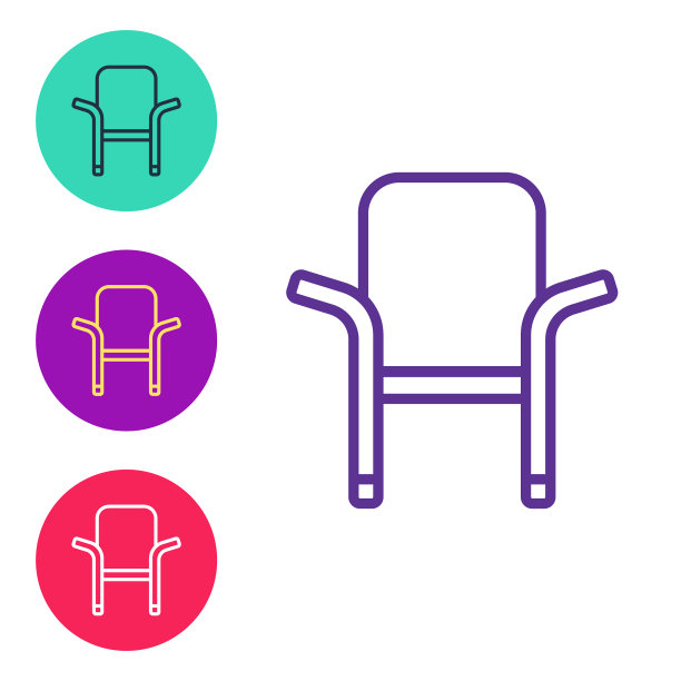 设置线条露营便携式折叠椅图标图片下载