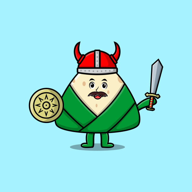 可爱的卡通人物中国粽子图片下载