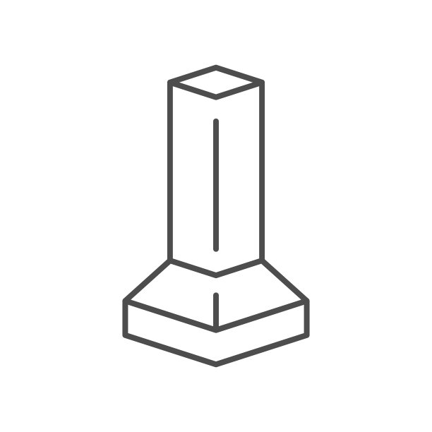 施工柱线轮廓图标图片下载
