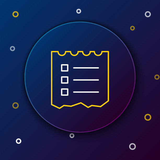 排队购物清单图标孤立在蓝色图片下载