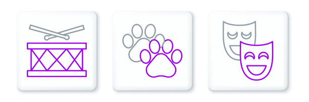 集台词喜剧戏剧面具鼓与鼓图片下载