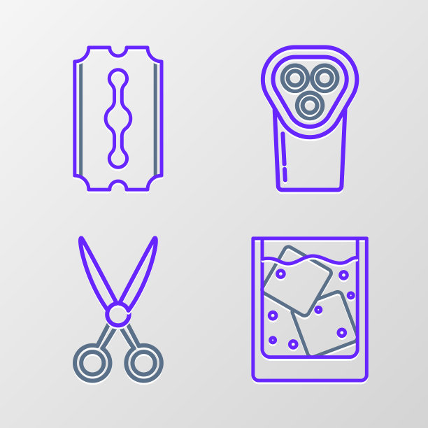 准备一杯威士忌和剪刀冰块图片下载