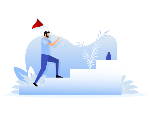 往前走的人扁平化设计扁平化的图标图片下载