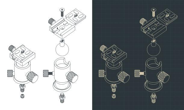 三脚架球头结构图图片下载