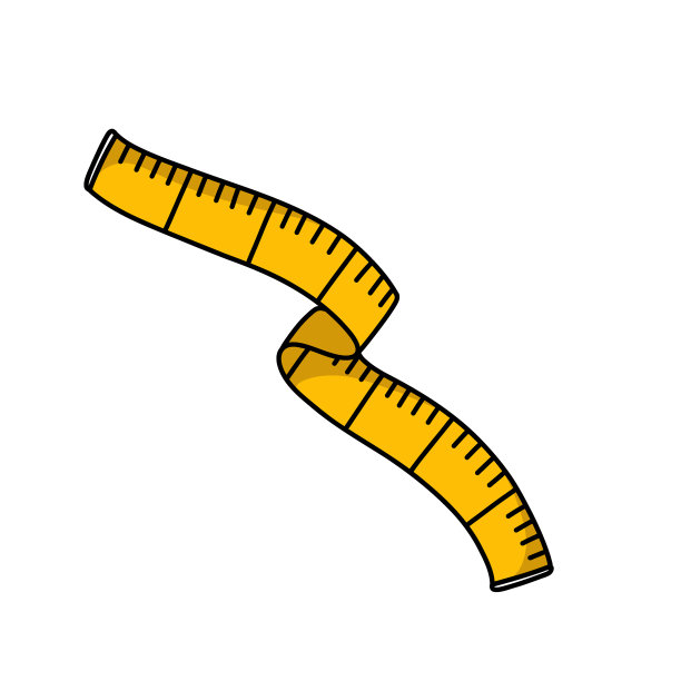 卷尺涂鸦图标颜色线图片下载