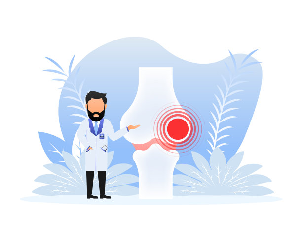 人体膝关节骨关节疼痛信息图图片下载