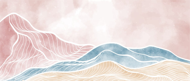 抽象的海浪和高山图片下载