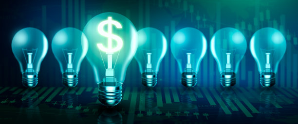 赚钱的想法和美元汇率增长的概念。3D渲染图片下载