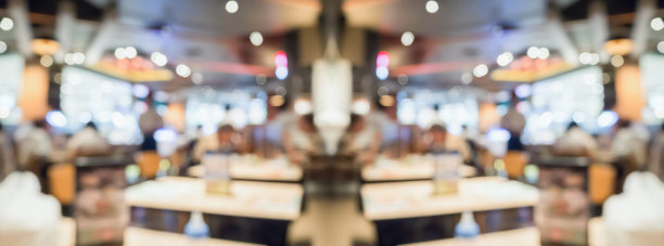 咖啡馆餐厅内部模糊抽象的复古背景图片下载
